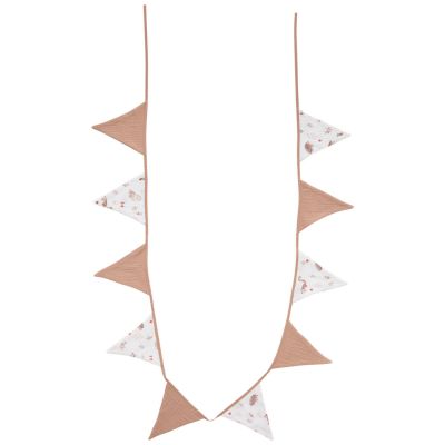 Guirlande fanions coton clairière et Mocha (250 cm) BB & Co