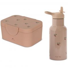 Boîte à goûter + gourde Cherry blush - Konges Slojd