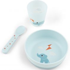Coffret premier repas Foodie Playground bleu - Done by Deer