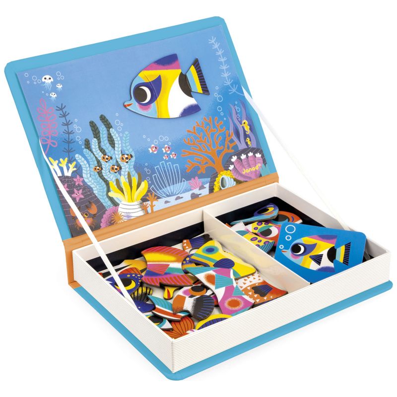Jeu magnétique magneti'Book Poissons tropicaux Janod Produit ouvert 3
