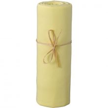 Drap housse de berceau Jersey Bio jaune paille (40 x 80 cm)  par P'tit Basile