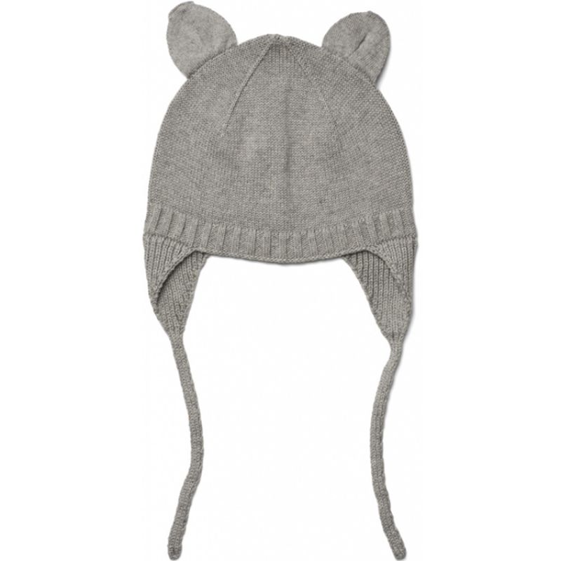 Bonnet en coton bio Violet Grey melange (6-9 mois) Liewood