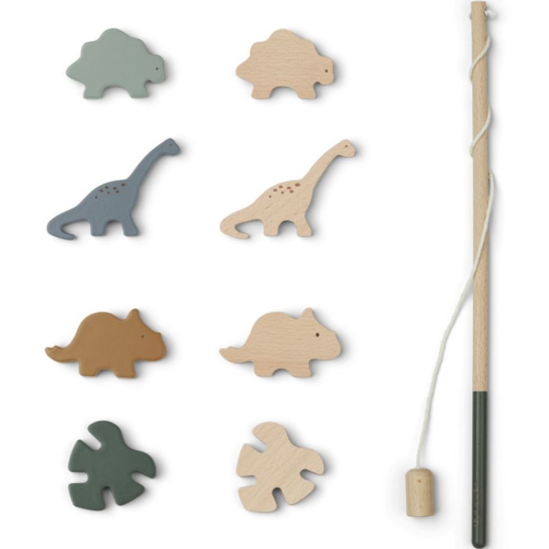 Jeu de pêche Sebastian Dino Hunter green multi mix Liewood Produit 1 grande taille