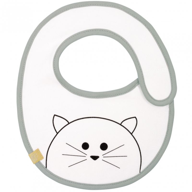 Bavoir éponge à velcro Little Chums chat (petit modèle) Lässig
