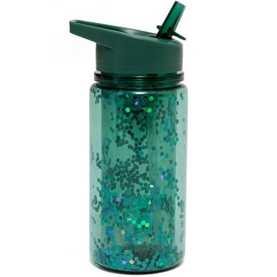 Gourde à paillettes vert sapin (300 ml) Petit Monkey