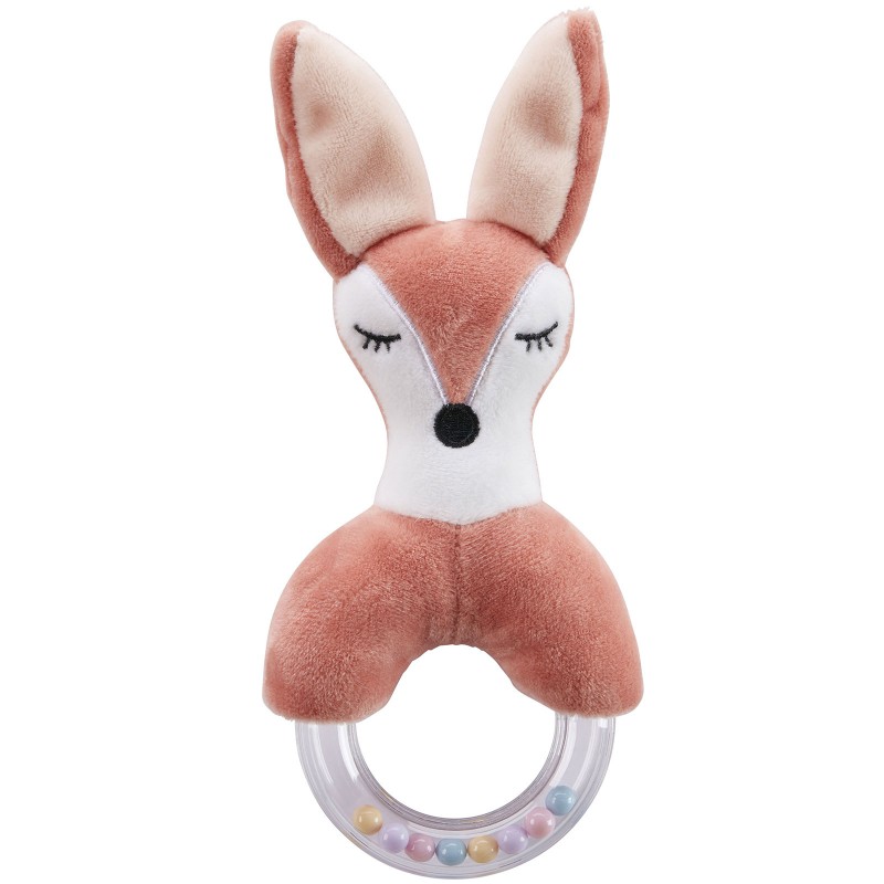Hochet anneau renard orange Edvin Kid's Concept