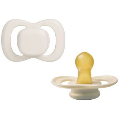 Lot de 2 sucettes symétriques en latex Vanilla-Latte (0-6 mois) B.Box