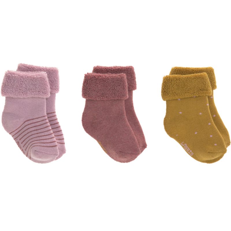 Lot de 3 paires de chaussettes bébé en coton bio rose (pointure 15-18) Lässig Produit 1 grande taille