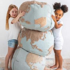 Pouf World Map Back-to-School (45 x 50 cm)