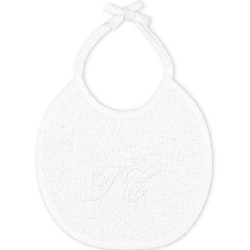 Bavoir de naissance à nouer Monogramme Tartine et Chocolat