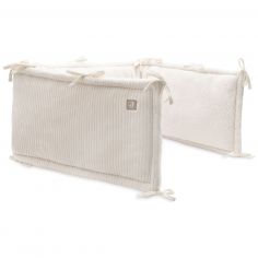 Tour de lit Cloudy Rib Oatmeal (pour lits 60 x 120 ou 70 x 140 cm) - Jollein