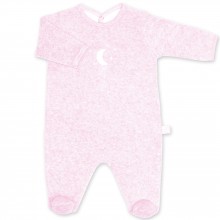 Pyjama léger terry Bmini rose à points cristal (3-6 mois : 60 à 67 cm)  par Bemini