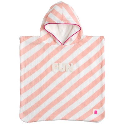 Poncho de plage à rayures Roses Pop (1-3 ans)