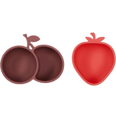 Lot de 2 bols à goûter Yummy Strawberry et Cherry  par OYOY Mini