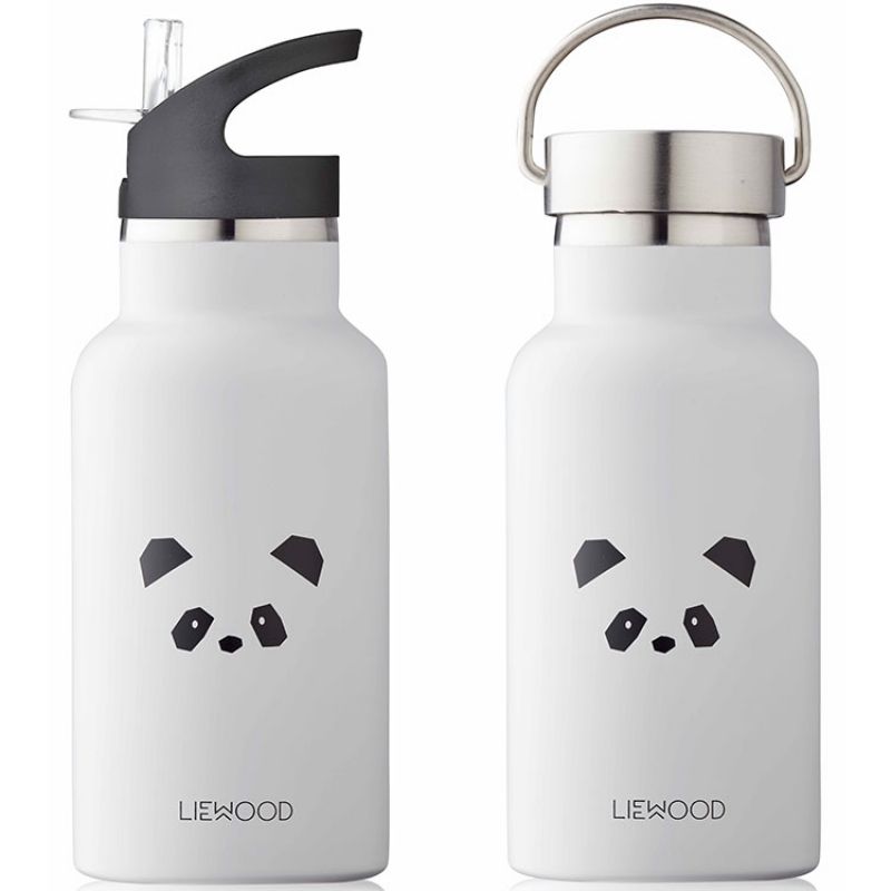 Gourde isotherme Anker Panda light grey bouchon noir (350 ml) Liewood