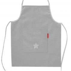 Tablier gris clair (personnalisable) - Les Griottes