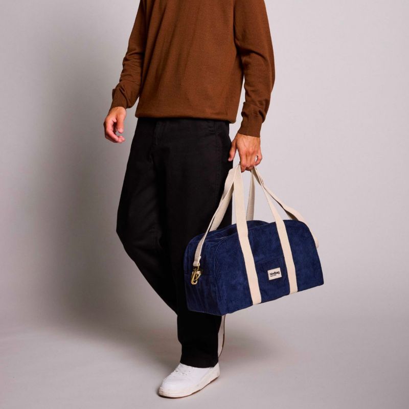 Sac à langer Charlie Velours Marine Hindbag Ambiance 2