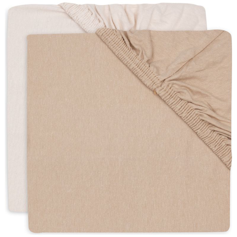 Lot de 2 draps housses en jersey Blush-Wild Rose (40 x 80 cm) Jollein Produit 1