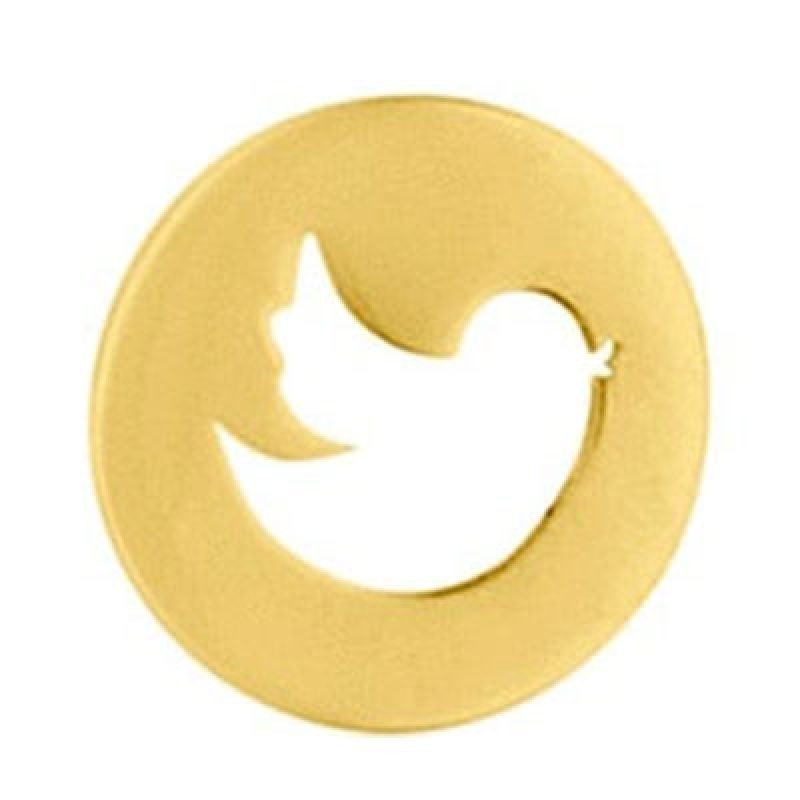 Pendentif rond Oiseau ajouré (or jaune 750°) Maison Augis