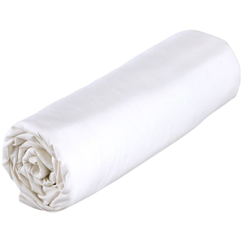 Drap housse en coton bio blanc (60 x 120 cm) P'tit Basile