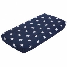 Drap housse de lit Bleu marine étoile (60 x 120 cm)  par Little Dutch