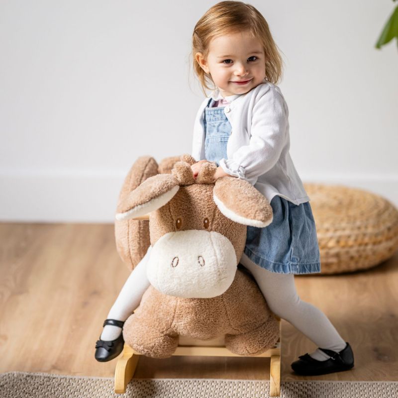 Bascule Âne Teddy Caramel Nattou Ambiance 2