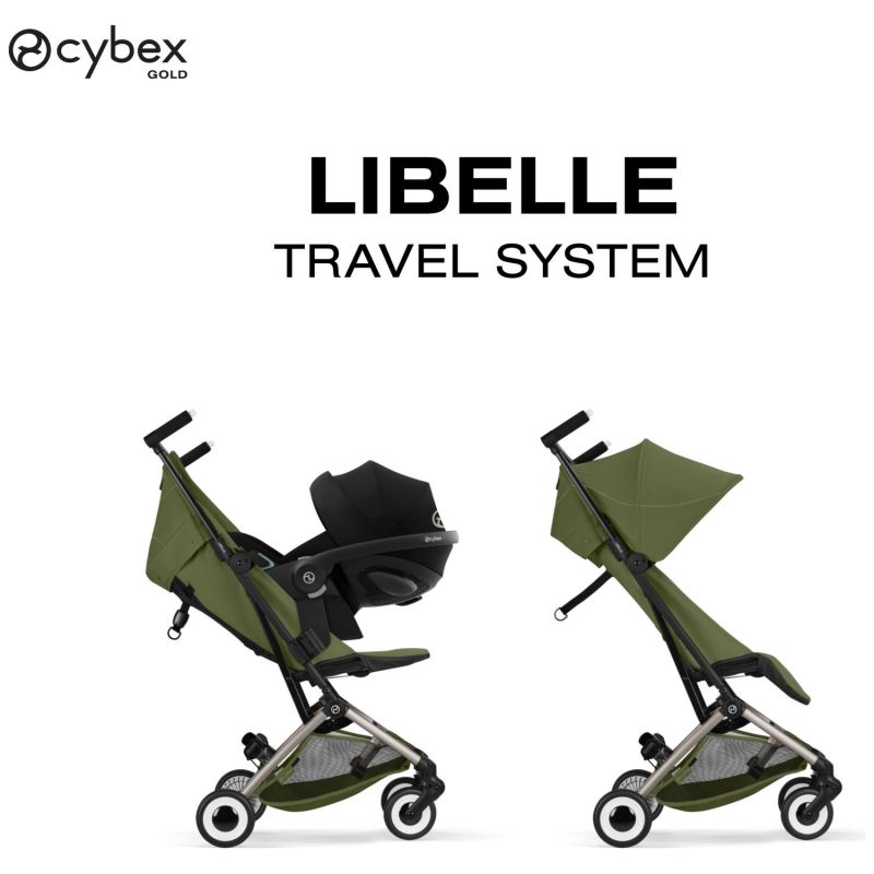 Poussette Ultra Compacte Libelle 2026 châssis Taupe Moss Green Cybex Produit 4