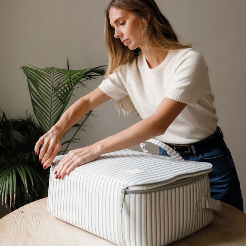 Valise de maternité Botton Rayures Walking Mum Ambiance 9