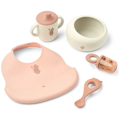 Coffret repas Mileah Wild Child-Rosey (5 pièces) Liewood