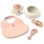 Variation Rose, blanc du produit Coffret repas Mileah Wild Child-Rosey (5 pièces) de la marque Liewood