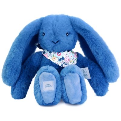 Peluche Lapin Fleurette Bleu (25 cm) Doudou et Compagnie