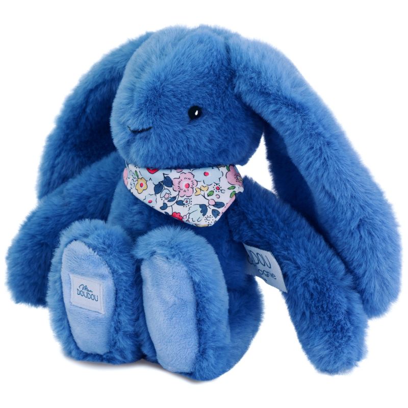 Peluche Lapin Fleurette Bleu (25 cm) Doudou et Compagnie Produit 7