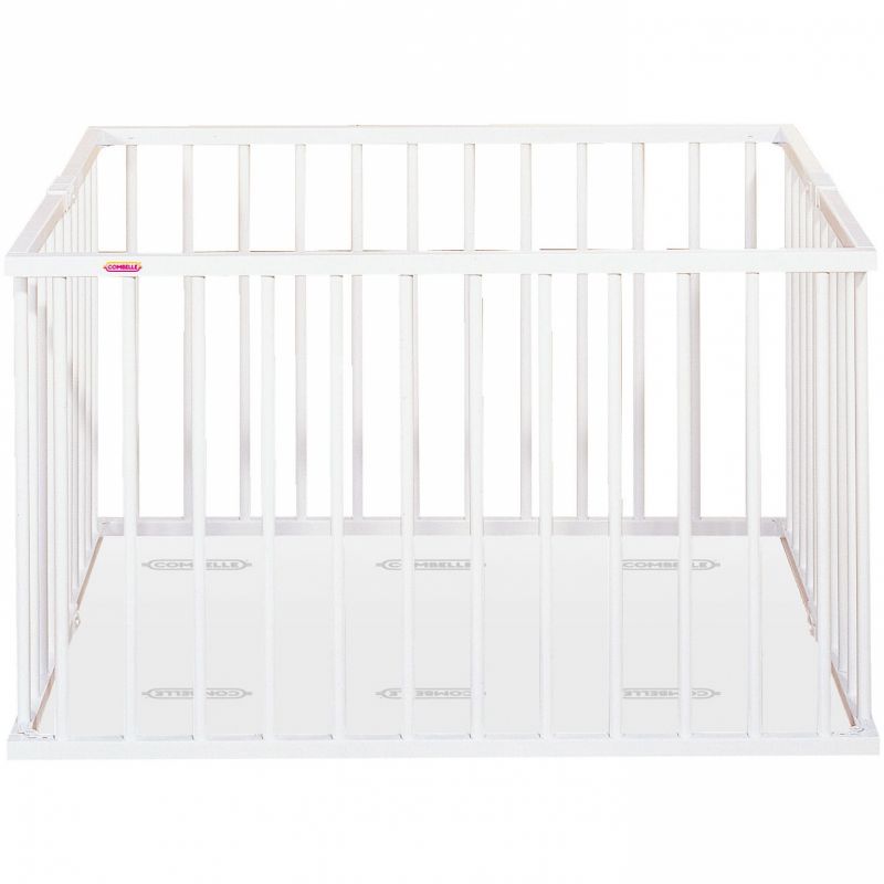 Parc bébé pliable en bois massif laqué blanc (92 x 98 cm) Combelle