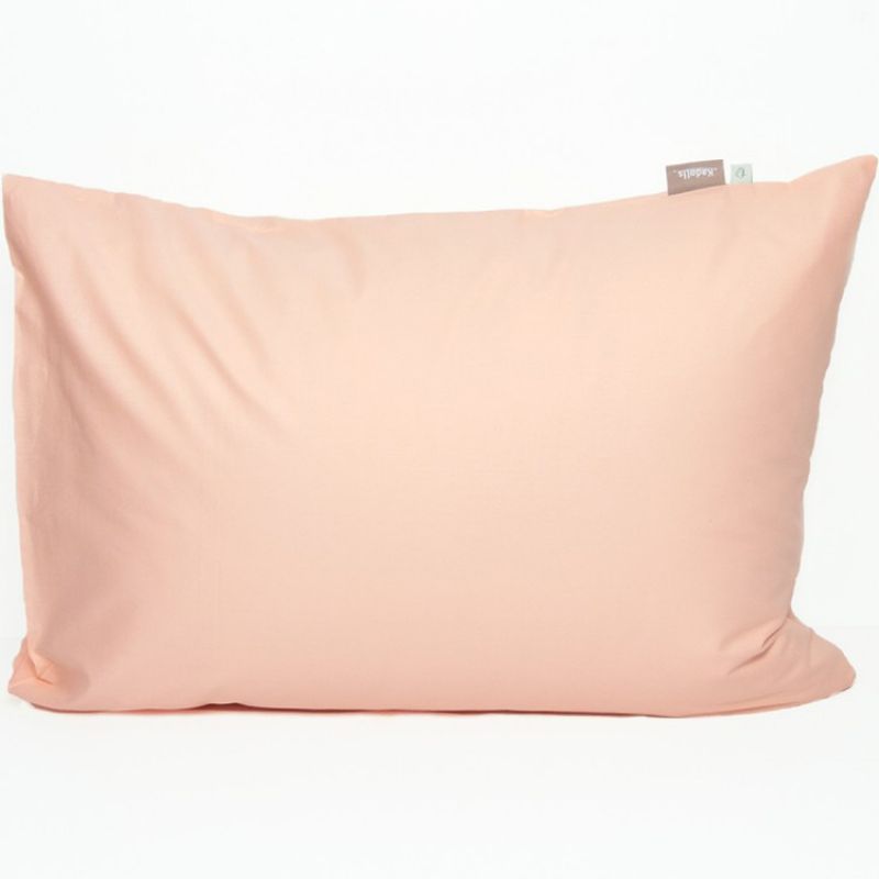 Taie d'oreiller en coton bio rose nude (40 x 60 cm) Kadolis