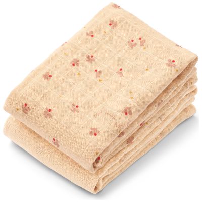 Lot de 2 langes Lewis Butterfly Apple Blossom (65 x 65 cm) Liewood