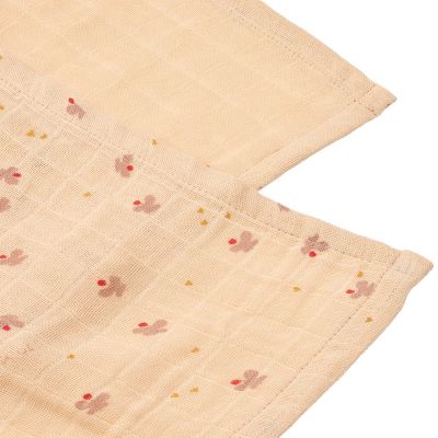 Lot de 2 langes Lewis Butterfly Apple Blossom (65 x 65 cm)
