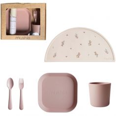 Coffret repas en silicone Blush (3 pièces) - Mushie