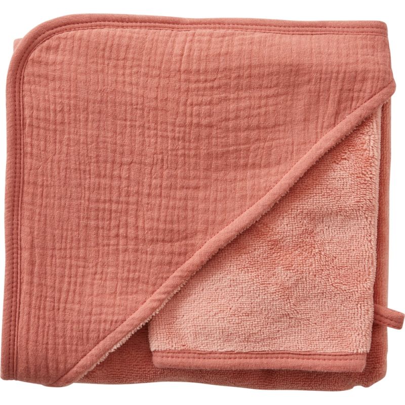 Cape de bain bambou + gant Marsala (70 x 70 cm) BB & Co