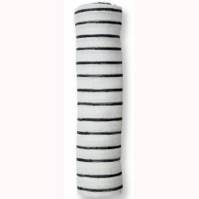 Maxi lange en bambou et coton rayures noires (120 x 120 cm)  par Lulujo