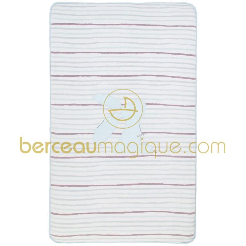 Couvre-lit Aquarelle bleue (pour lit 60 x 120 cm) Sucre d'orge