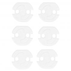 Lot de 6 caches-prises transparent - Dooky