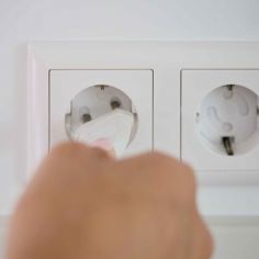 Lot de 6 caches-prises transparent