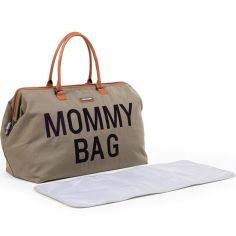 Sac à langer à anses Mommy bag matelassé kaki - Childhome
