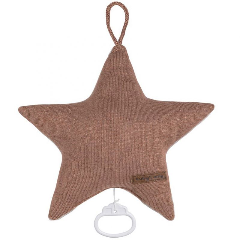 Peluche musicale étoile Sparkle miel cuivré Baby's Only