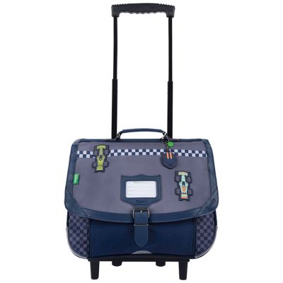 Cartable à roulettes primaire Les Fantaisies Romain Gris (38 cm)