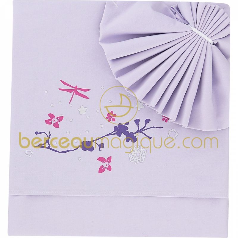 Parure drap + taie pour lit bébé Bouquet d'été Sucre d'orge