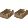 Lot de 2 caisses de rangement Weston S Oat Liewood Produit 1
