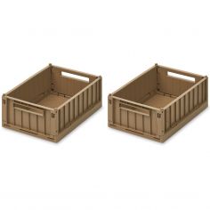Lot de 2 petites caisses de rangement Weston S Oat - Liewood