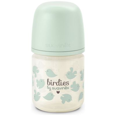 Biberon en verre tétine SXPro Xs Birdies Vert (120Ml) Suavinex