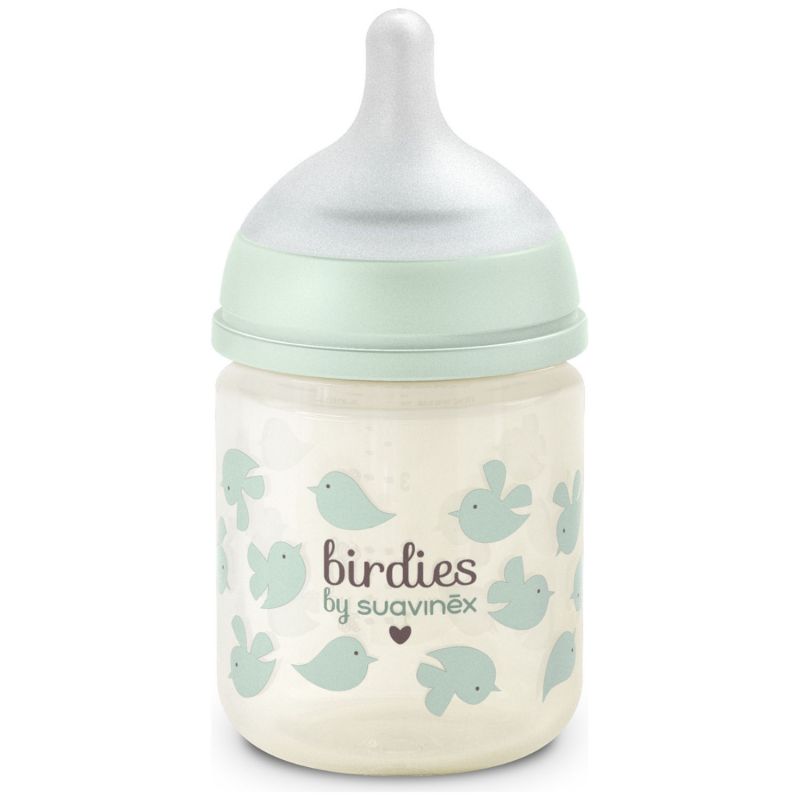 Biberon en verre tétine SXPro Xs Birdies Vert (120Ml) Suavinex Produit 3